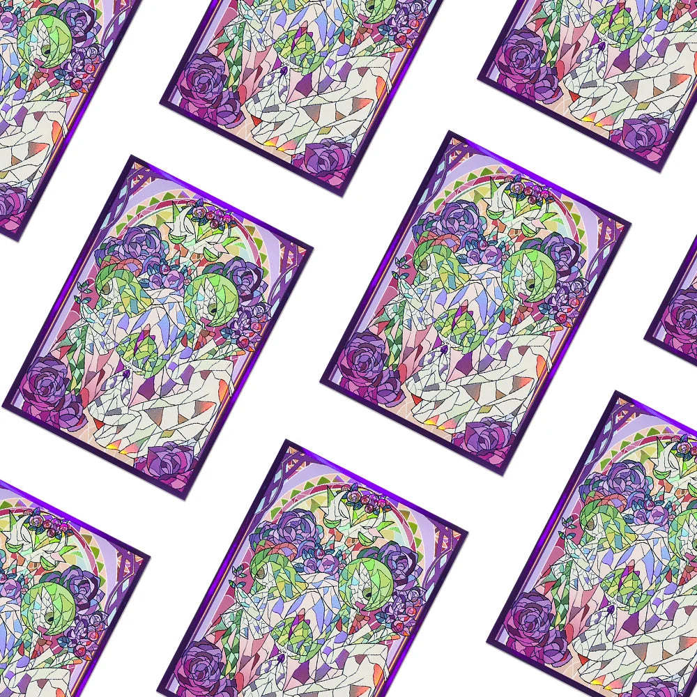 60PCS-120PCS 66×91mm Holographic Anime Card Sleeves for MGT Top Loading Board Game Inner Card Protector Compatible with TCG/PTCG