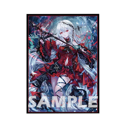 60PCS 67×92mm Silver Bottom Anime Card Sleeves Cartoon Character Printing Deck Protector for MGT/PTCG Game Cards Excellent Gift