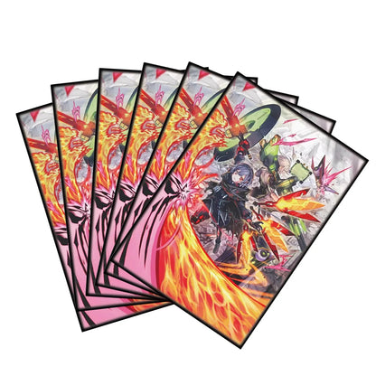 50PCS 63X90mm Holographic Anime Card Sleeves Japanese Size Cartoon Trading Card Protector for YGO Card