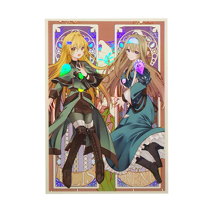 50PCS 63x90mm Cartoon Card Sleeves Holographic Trading Card Sleeves Japanese Card Protector for YGO Game Cards