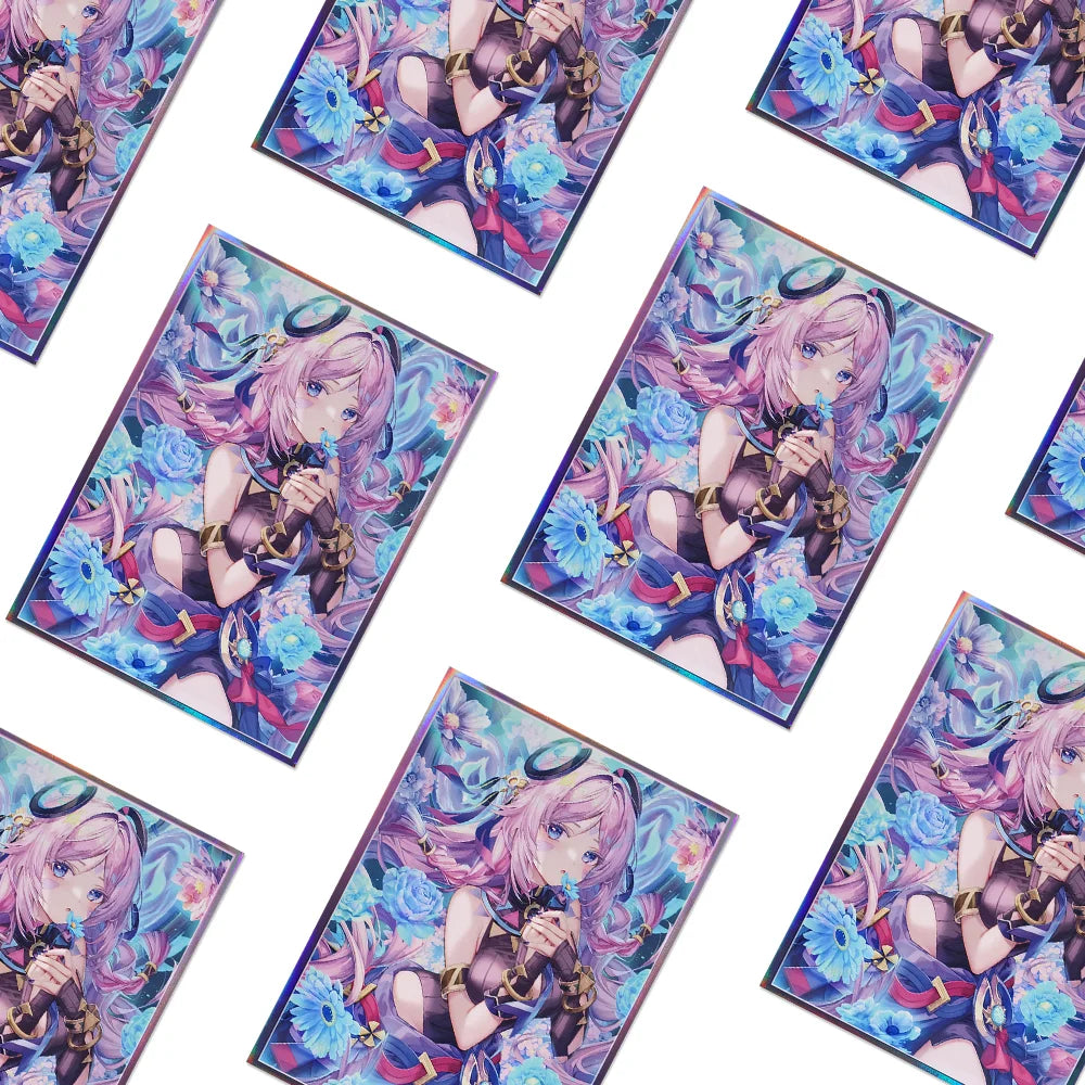 60PCS 67x92mm Laser Cartoon Character Protective Sleeves Cartoon Deck Shield Card Cover for MGT/PTCG Game Cards