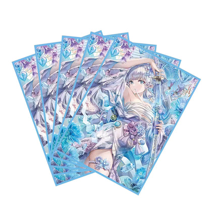 50PCS 67×92mm Holographic Flashing Anime Card Sleeves for MTG/PKM/TCG Top Loading Cartoon Deck Shield Card Cover