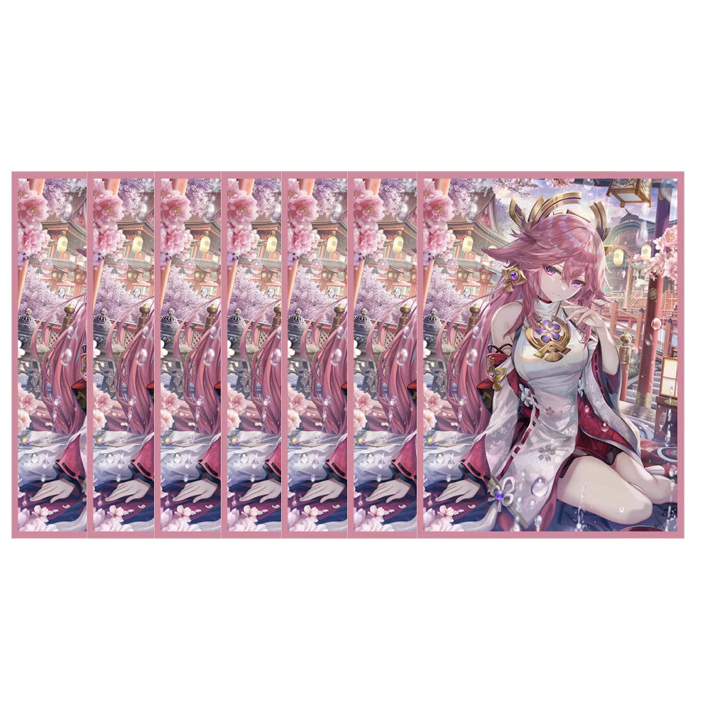 60PCS 67x92mm Laser Anime Card Sleeves Board Game Cards Protector PTCG Cards Shield Card Cover for TCG/PKM/MGT Trading Cards