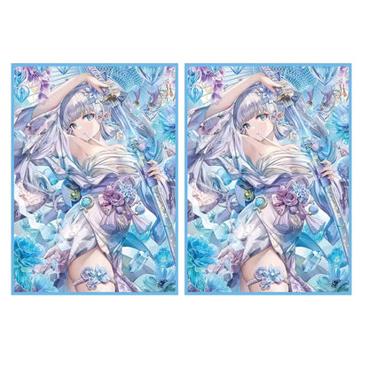 50PCS 67×92mm Holographic Flashing Anime Card Sleeves for MTG/PKM/TCG Top Loading Cartoon Deck Shield Card Cover