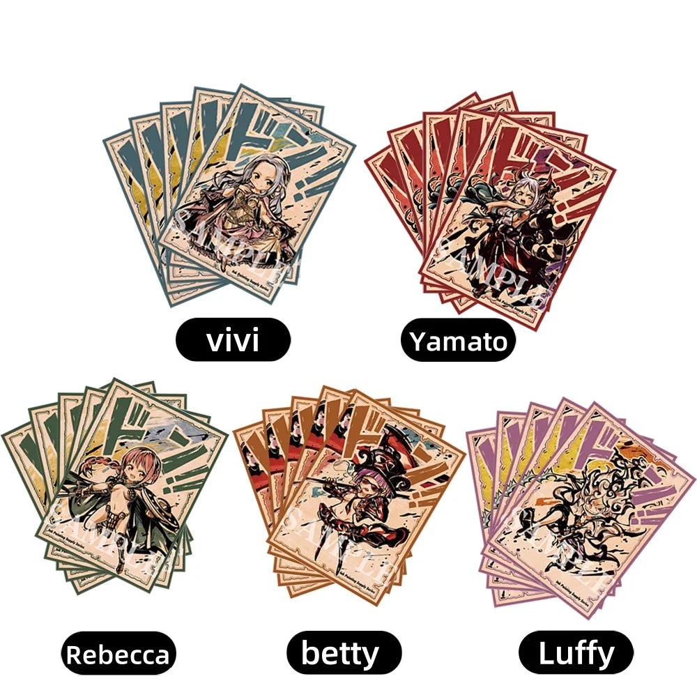 60pcs 67x92mm 5 Styles of Laser Holographic Anime Trading Card Sleeves Board Game Card Sleeves for MTG/PTCG Card Games