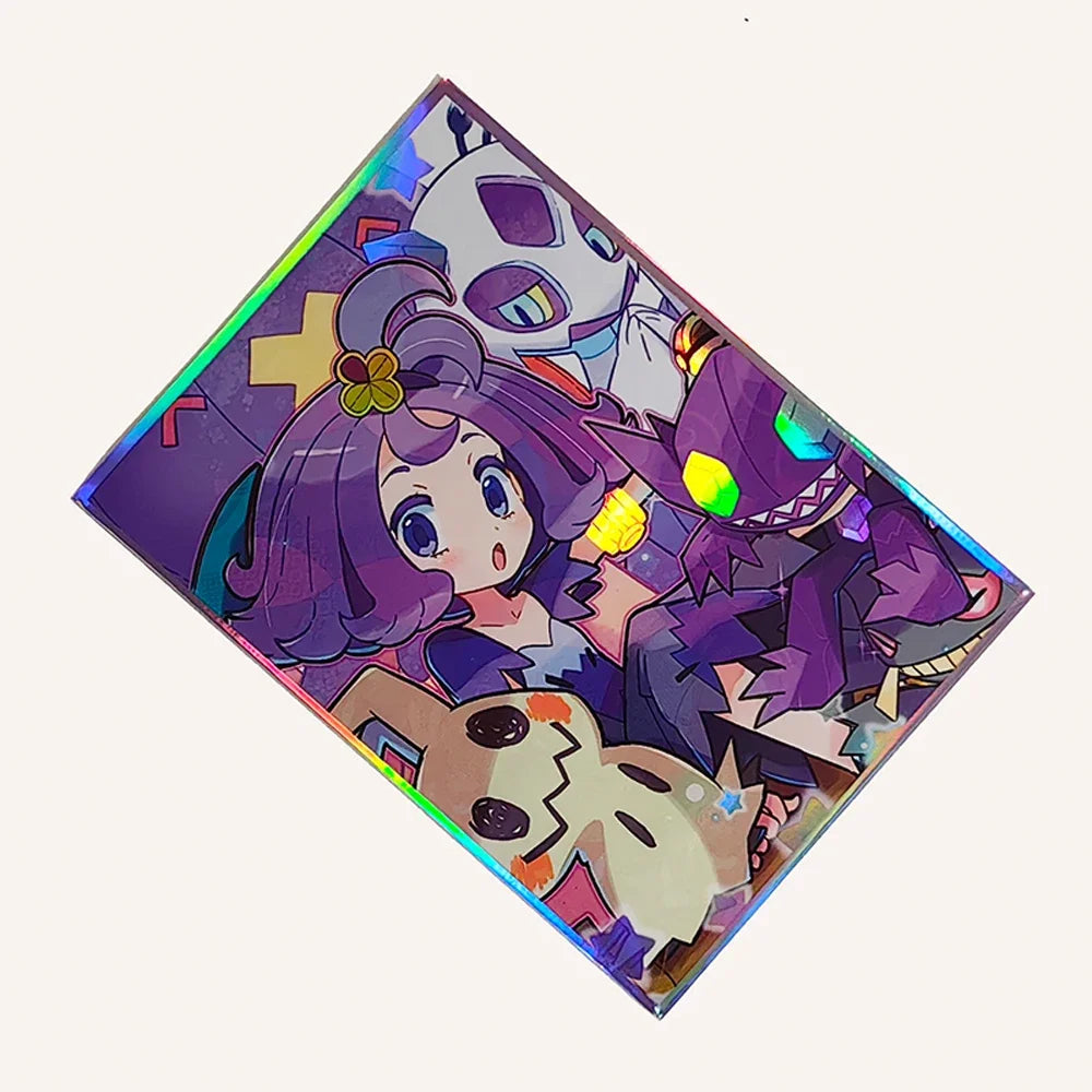 60PCS 67X92mm Asailuola Anime Card Sleeves for MTG/PKM Trading Card Protector Board Game Card Protector Photocard Sleeves