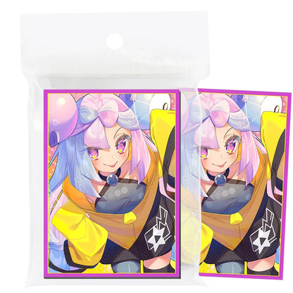 50PCS 66*91mm Anime Card Sleeves for PTCG/MGT/ Sports Card Trading Card Protector Holographic Cute Game Card Sleeves