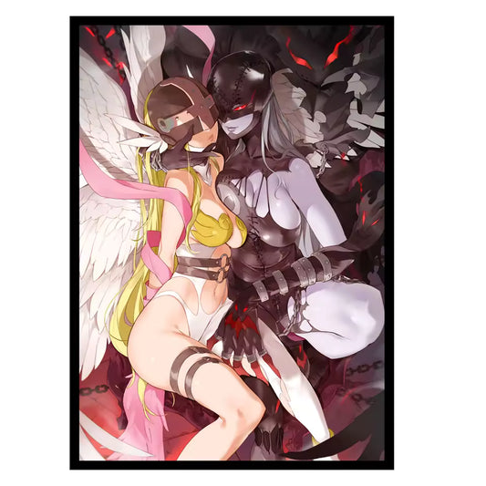 60 PCS Angewomon & LadyDevimon Holographic Card Sleeves