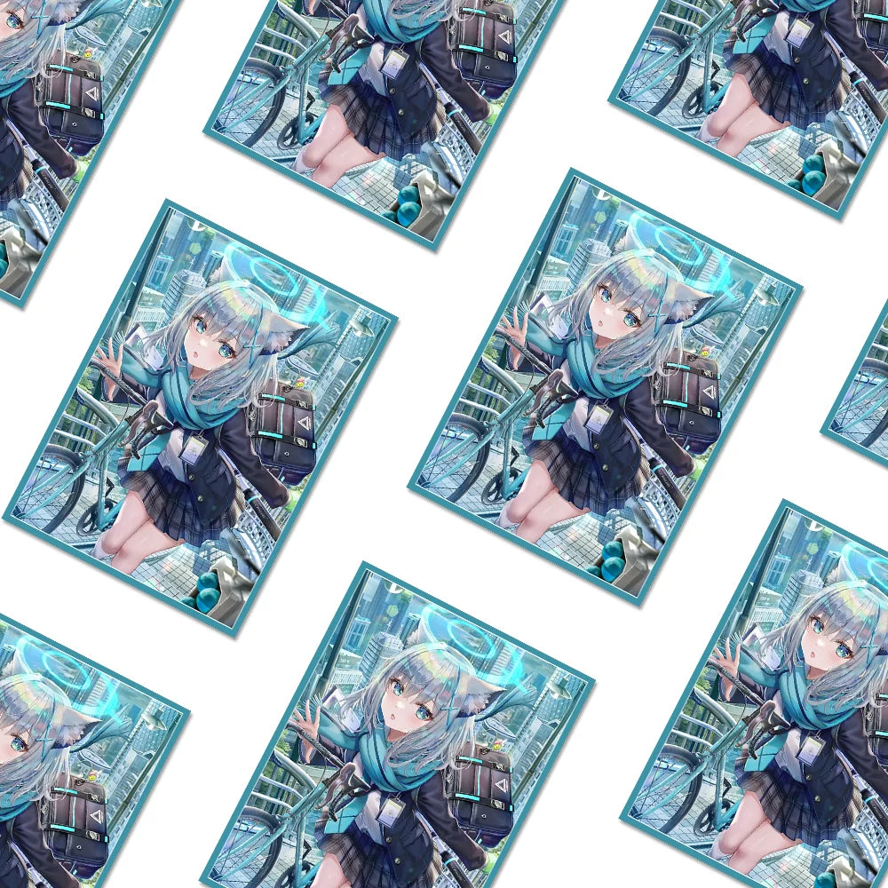 60PCS 67x92mm Laser Anime Cartoon Card Sleeves Board Game Cards Protector Cards Shield Card Cover for TCG/MGT Trading Cards