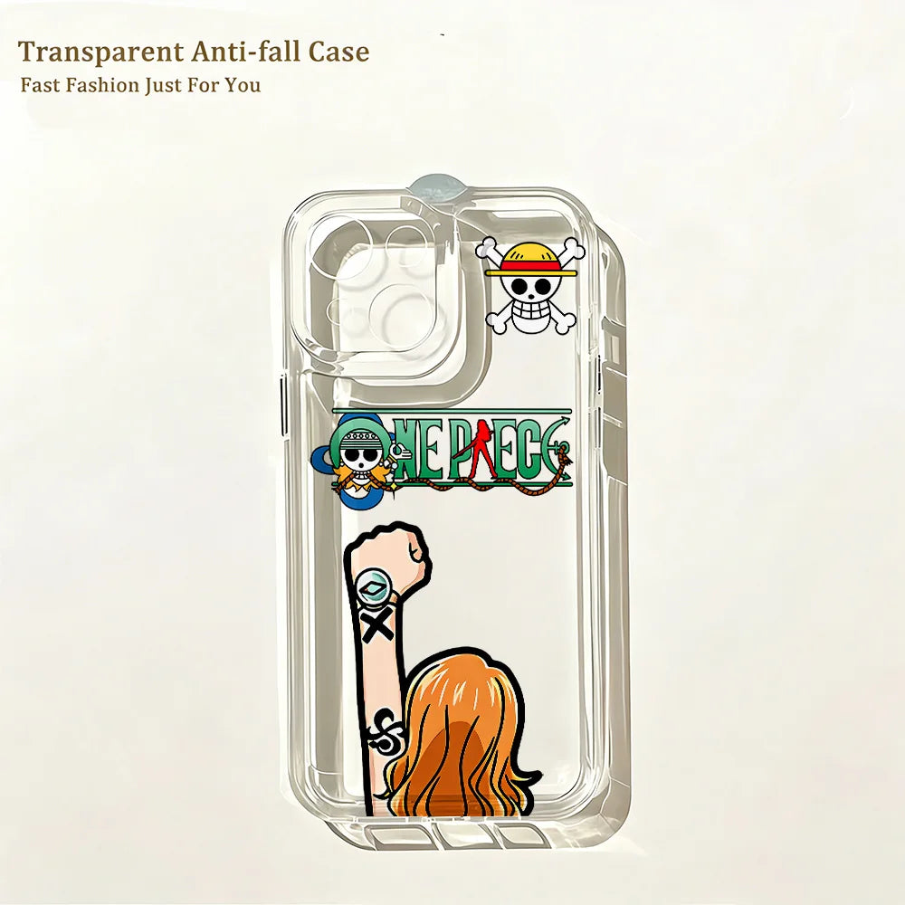 Anime New One Piece Cute Phone Case for IPhone 17e 17 16 16e 15 14 13 12 11 Mini Pro Max X XR XSMax Air Plus Clear Back Cover