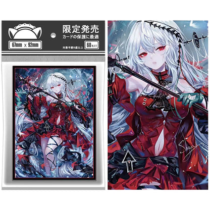 60PCS 67×92mm Silver Bottom Anime Card Sleeves Cartoon Character Printing Deck Protector for MGT/PTCG Game Cards Excellent Gift