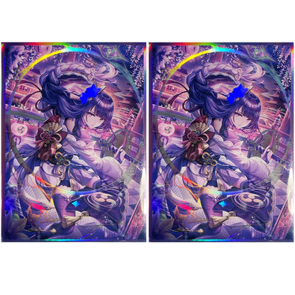 67x92mm Cartoon Card Protective Sleeves Holographic Trading Card Sleeves Board Game Card Sleeves for MTG/YGO/PKM Card Games