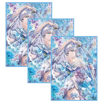 50PCS 67×92mm Holographic Flashing Anime Card Sleeves for MTG/PKM/TCG Top Loading Cartoon Deck Shield Card Cover