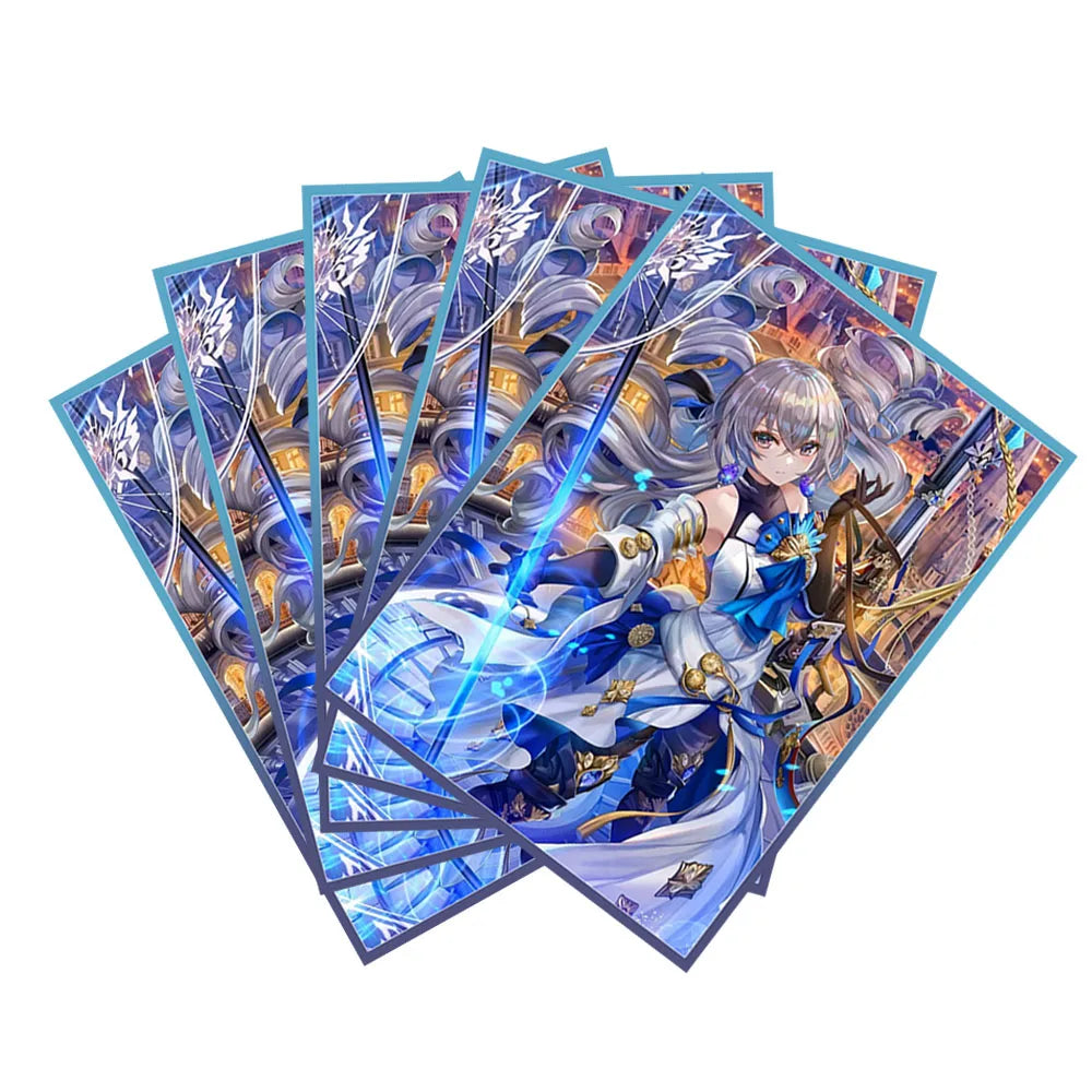 60PCS 67×92mm Standard Size Holographic Anime Card Sleeves for MGT Card Case Card Protector Compatible with TCG/PTCG/PKM