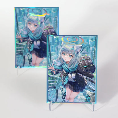 60PCS 67x92mm Laser Anime Cartoon Card Sleeves Board Game Cards Protector Cards Shield Card Cover for TCG/MGT Trading Cards