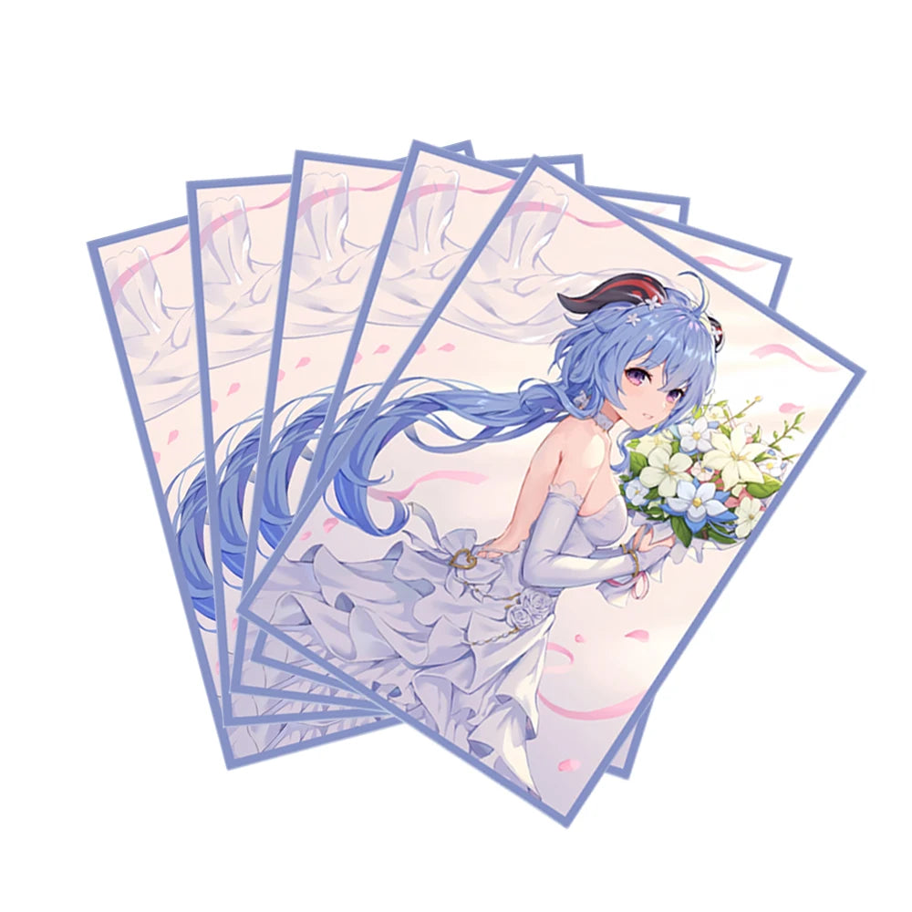 60PCS 67x92mm Anime Card Sleeves Board Game Cards Protector Cards Shield Double Card Cover for PTCG/PKM/MGT WS Trading Cards