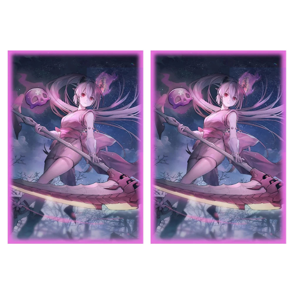 50PCS 63X90mm Foil Anime Card Sleeves Japanese Size Cartoon Trading Card Protector for YGO Card Protector for Game Cards
