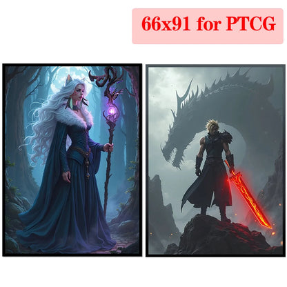 60pcs 66x91mm Multiple Styles Cool Anime Card Sleeves, Perfect for PTCG/Trading Cards, Board Game /Collection Cards Protector