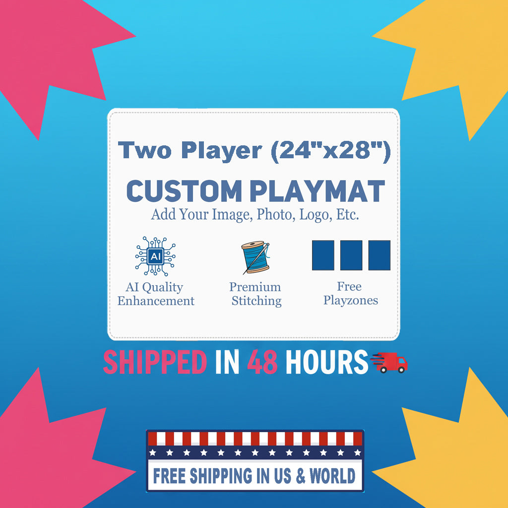 Two Player Custom Size Playmat  24"×28" / 70×60CM One Piece Pokemon YuGiOh Digimon MTG TCG CCG Board Game Trading Card Game Desk Mat Gaming Accessories