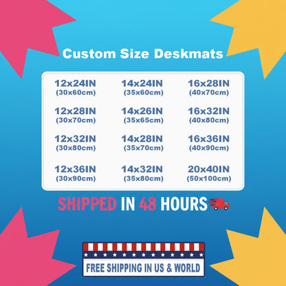 Custom Size Mousepads Deskmats Multiple Sizes