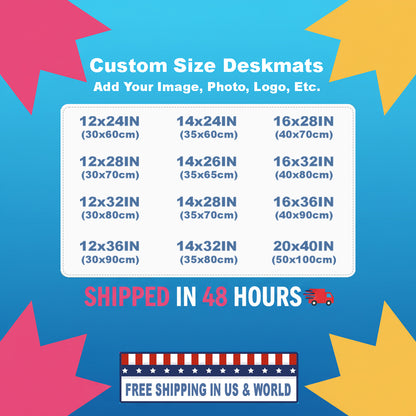 Custom Size Mousepads Deskmats Multiple Sizes