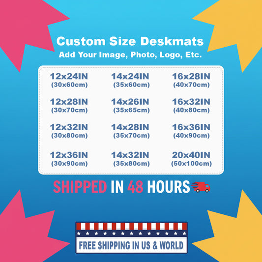 Custom Size Mousepads Deskmats Multiple Sizes