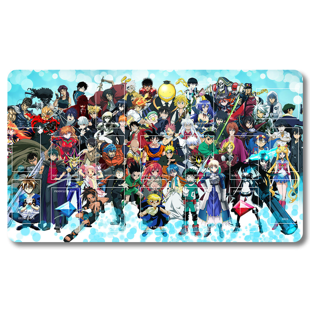 Board Game Peripheral - 187953- Yugioh Playmat Size 23.6X13.7in Play mats Compatible for TCG OCG CCG Trading Card Game