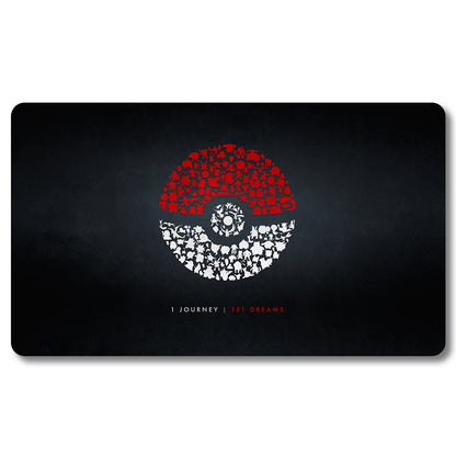 Board Game Peripheral - 728240- Pokemon Playmat Size 23.6X13.7in Play mats Compatible for TCG MTG RPG CCG Trading Card Game