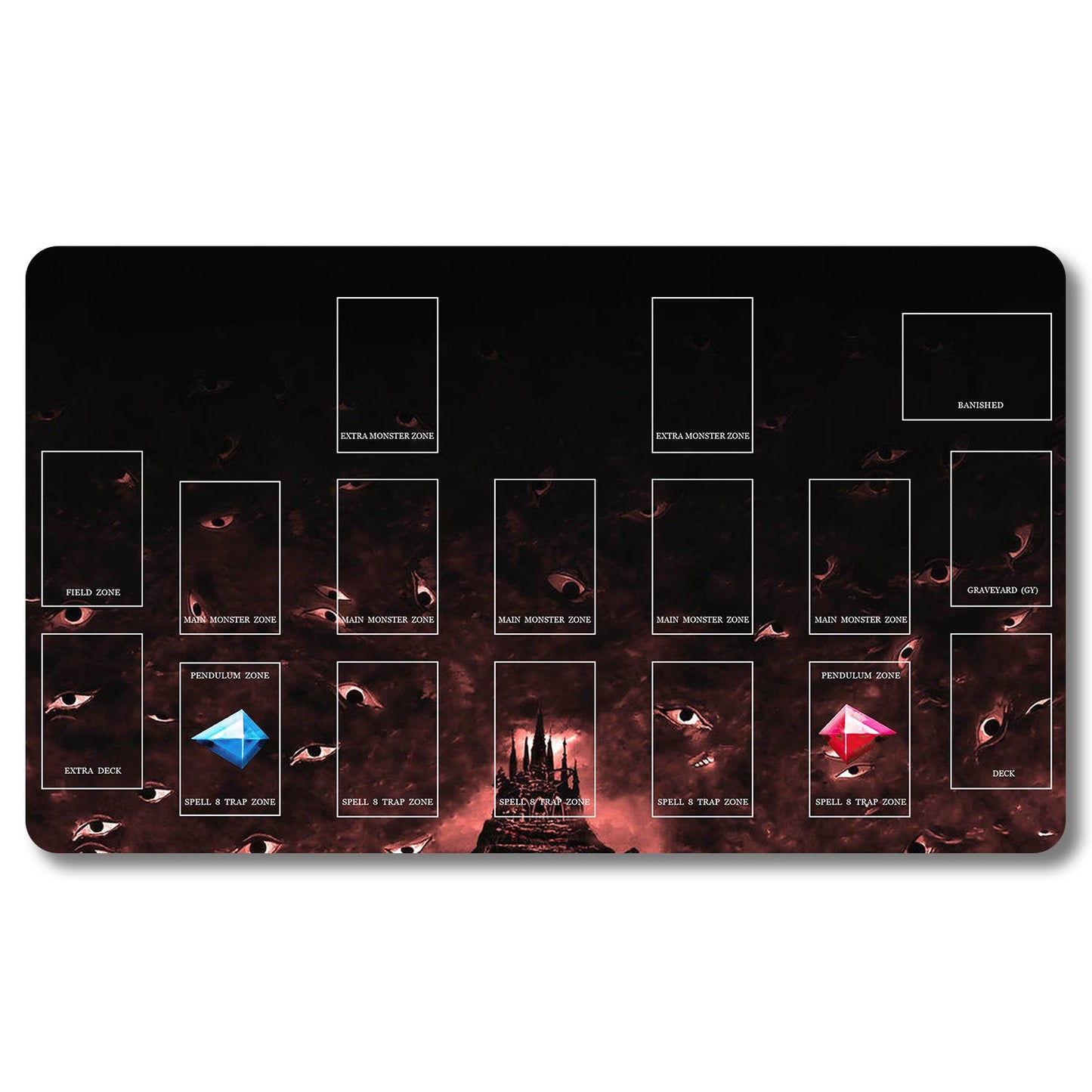 YUGIOH Peripheral - 176548- Yugioh Playmat Size 23.6X13.7in Play mats Compatible for TCG OCG CCG Trading Card Game