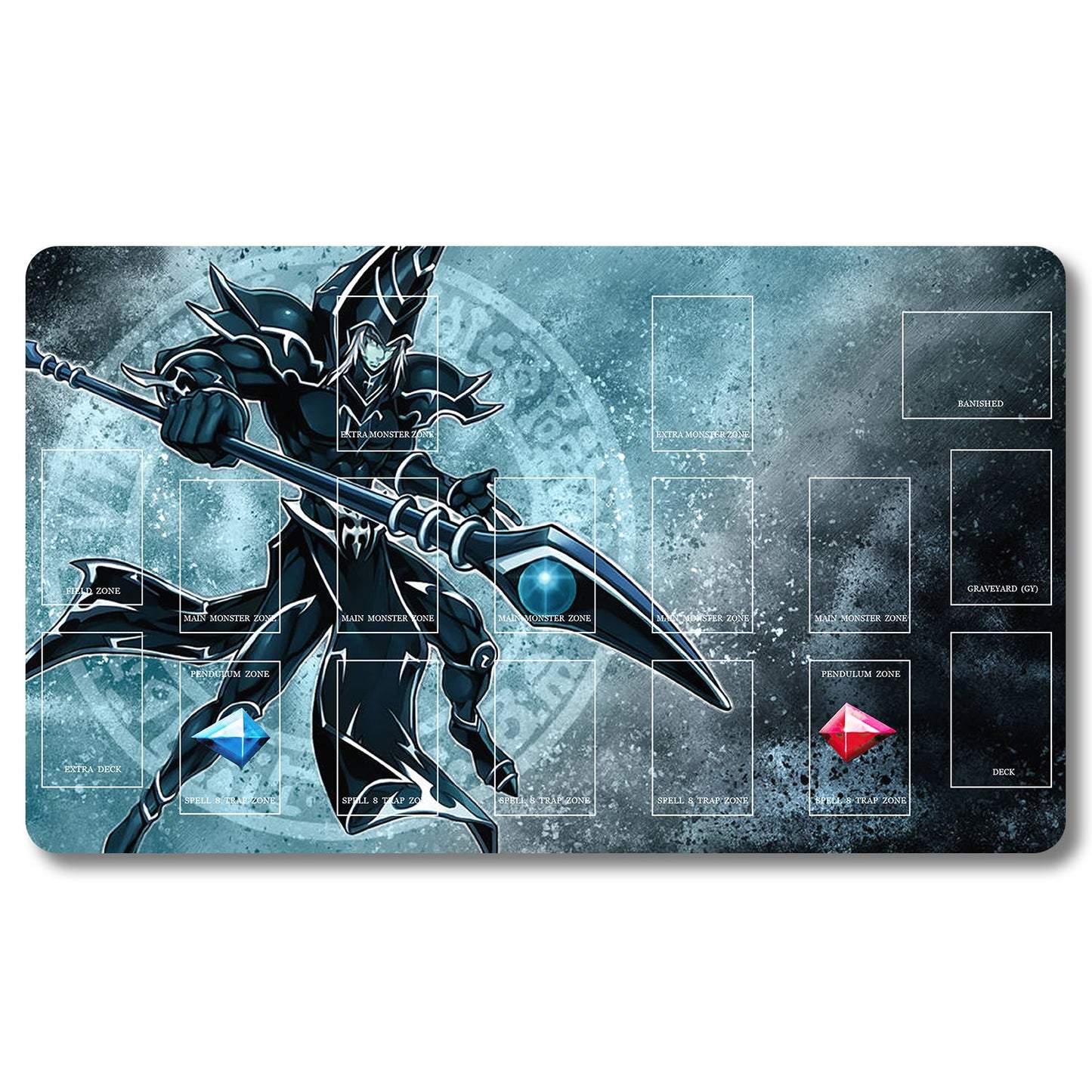 YUGIOH Dark Magician Playmat - Yugioh Size 23.6X13.7in Play mats Compatible for TCG OCG CCG Trading Card Game