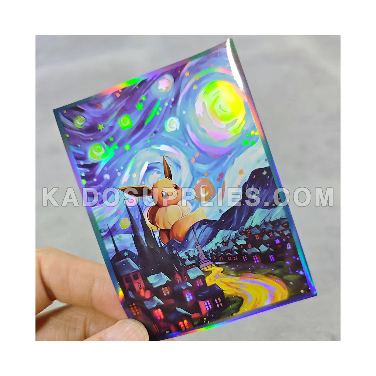 Eevee Oil Paint Series Holographic Card Sleeves