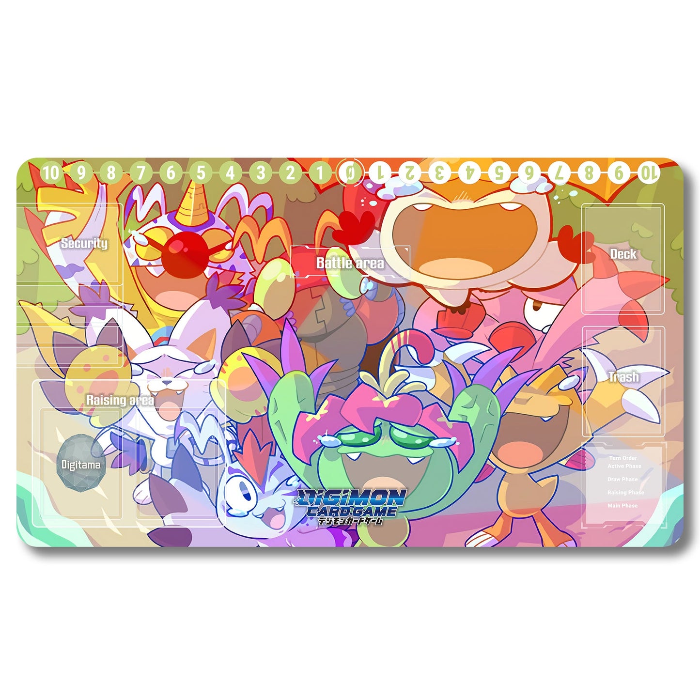 Board Game Culumon Playmat - Digimon Size 23.6X13.7in Play mats Compatible for TCG DTCG CCG Trading Card Game