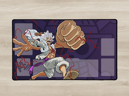 Anime-style character on a mat with dynamic pose
