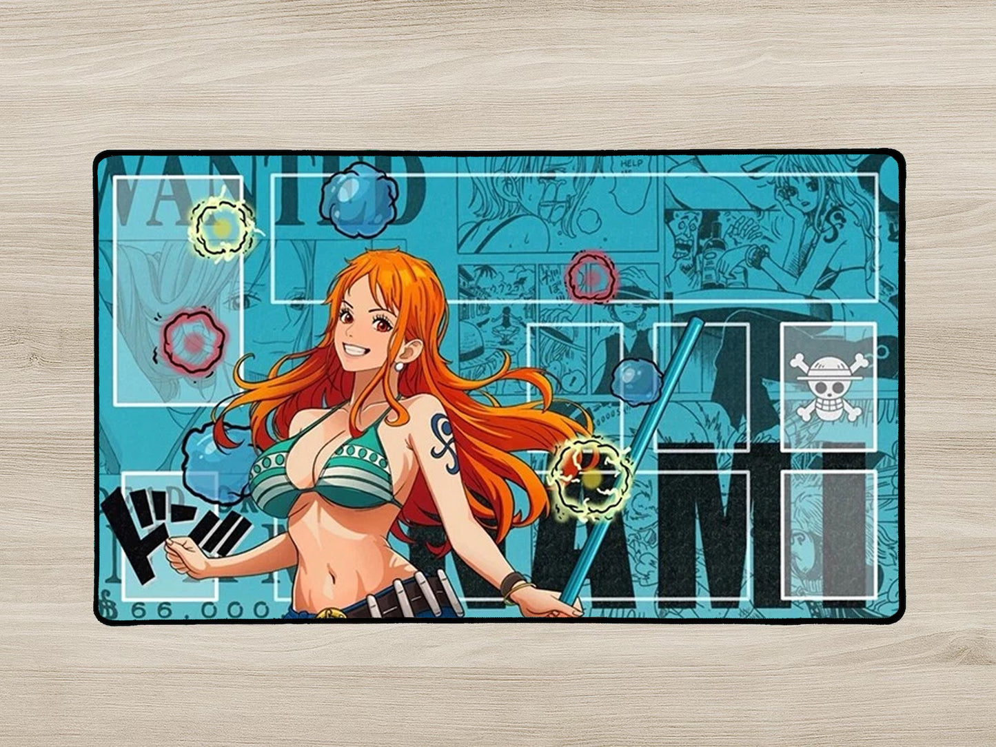 One Piece Nami O-P Table Playmat OPCG TCG CCG Mouse Pad Trading Card Game Desk Mat