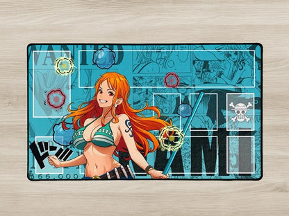 One Piece Nami O-P Table Playmat OPCG TCG CCG Mouse Pad Trading Card Game Desk Mat