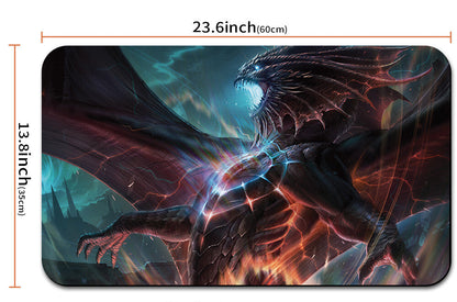 Gaming mouse pad with dragon design and measurements