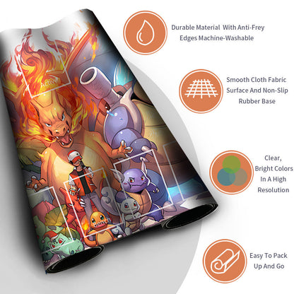 Pokemon Playmat With Zones Trading Card Game Playmat of MTG TCG CCG