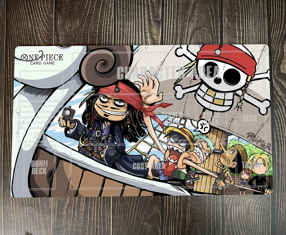 One Piece OPCG TCG CCG Mat The Pirates Playmat Trading Card Game Mat Mouse Pad Deskmat