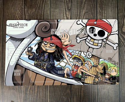 One Piece OPCG TCG CCG Mat The Pirates Playmat Trading Card Game Mat Mouse Pad Deskmat