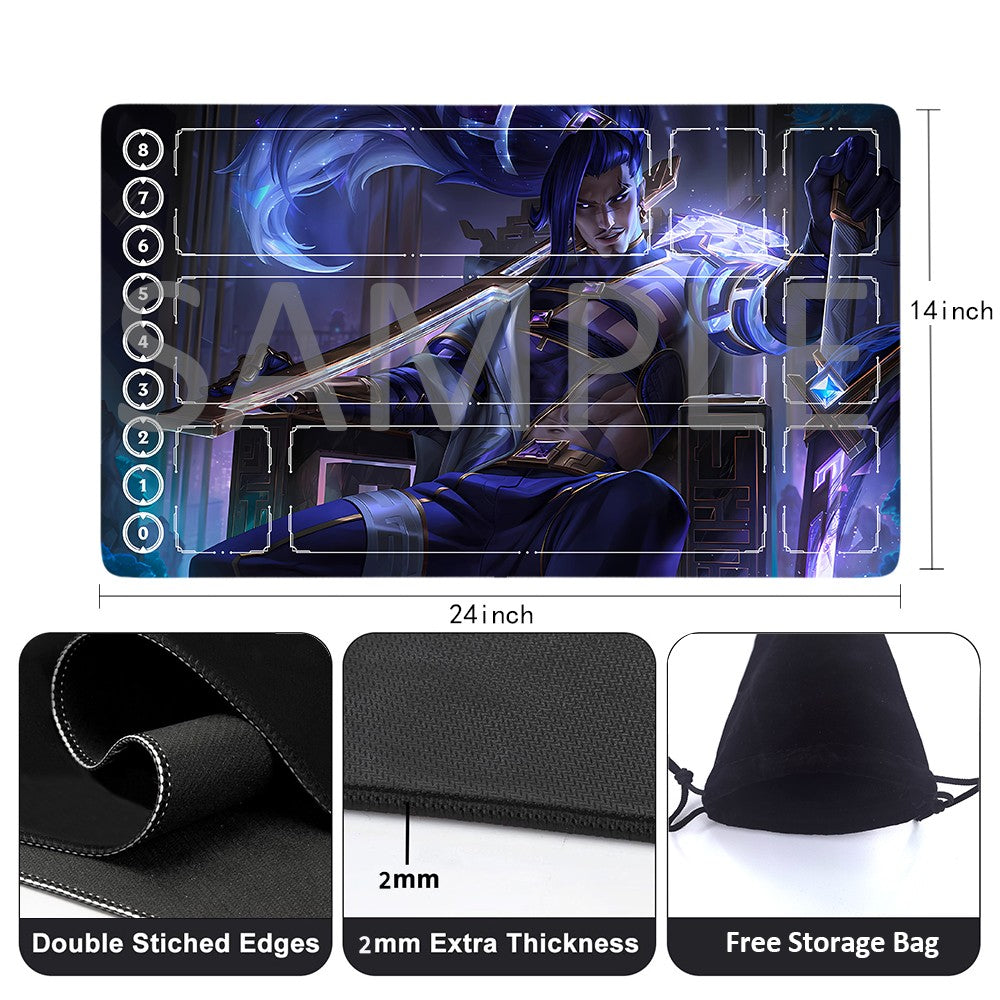 Yasuo - League Of Legends Riftbound Playmat 24x14 in + Free Storage Bag
