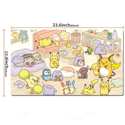 Board Game Pokemon Table Playmat TCG CCG Mat Gaming Play Pad Mousepad Free Bag