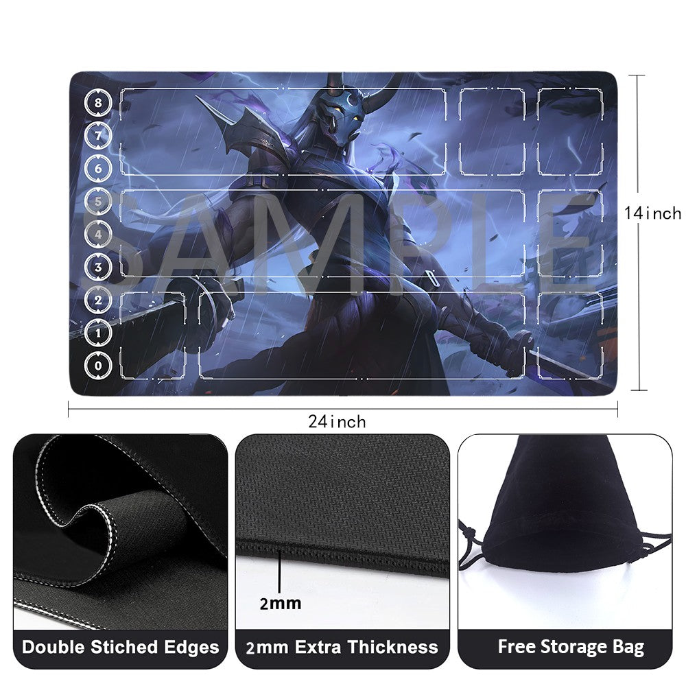 Yone - League Of Legends Riftbound Playmat 24x14 in + Free Storage Bag