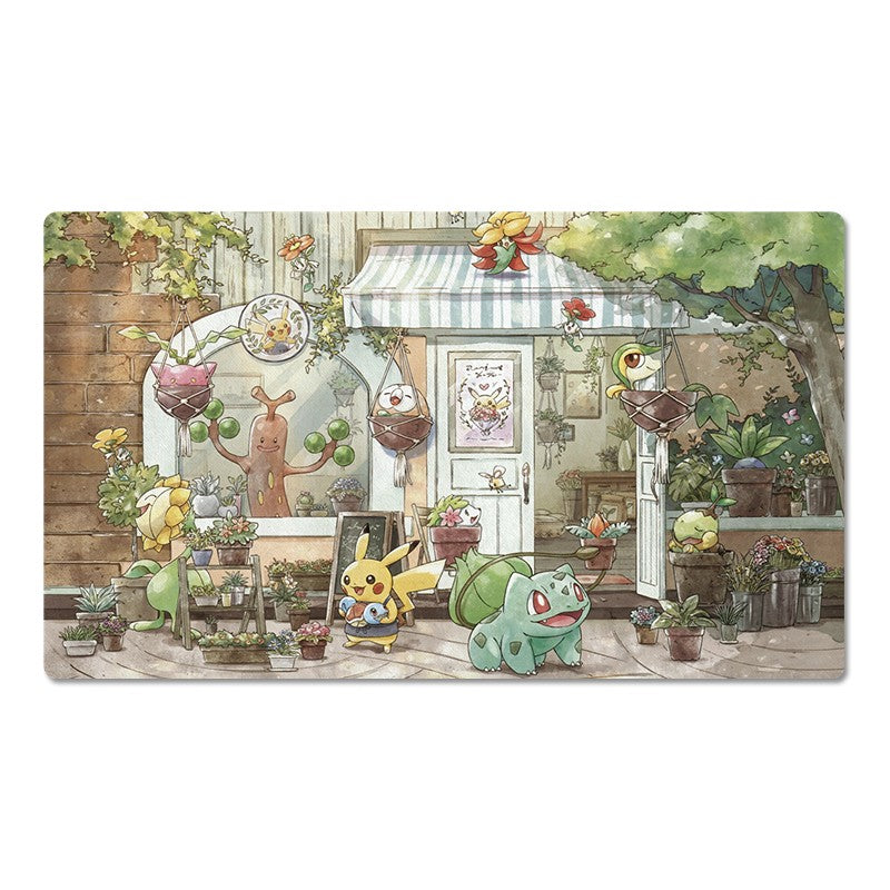Grassy Gardening Board Game Pokemon Playmat Card Play Mat TCG CCG Pad Mousepad