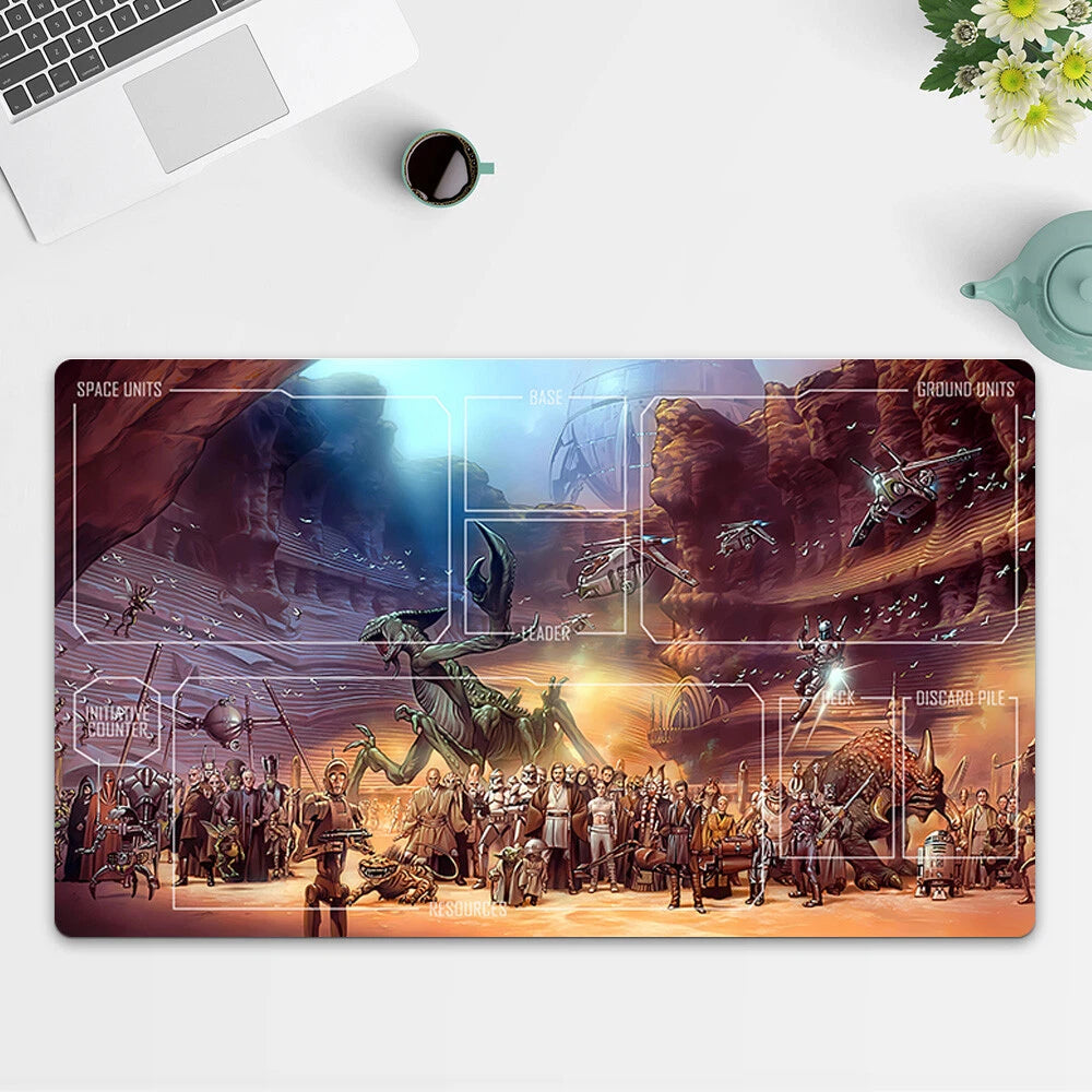 Playmat Sci Fi TCG Starwars : Unlimited Trading Card Game Play Mat Free Bag