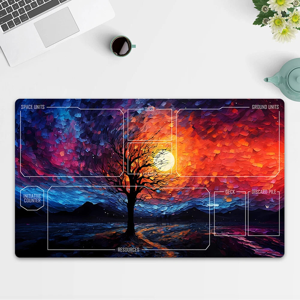 Playmat Artistic Tree TCG Starwars : Unlimited Trading Card Game Mat Free Bag