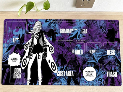 One Piece OPCG TCG CCG Vinsmoke Reiju Playmat Gaming DeskMat Trading Card Game Pad Mousepad