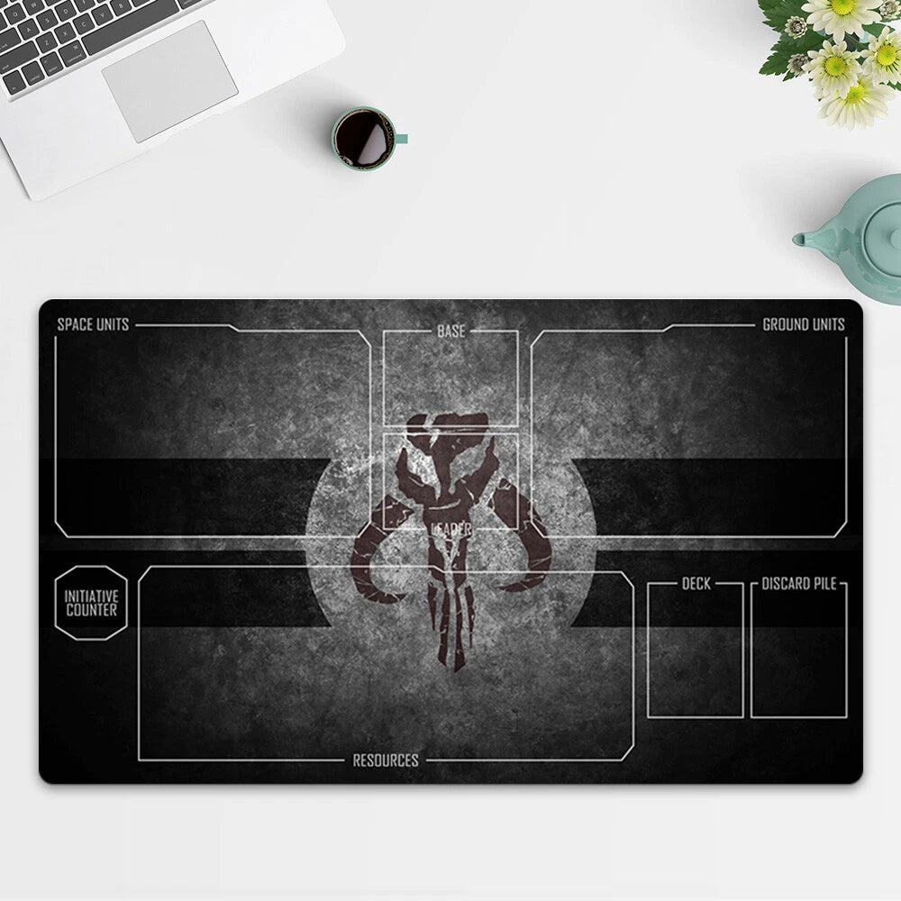 Playmat Mandalorian Skull TCG Starwars : Unlimited Trading Card Game Mat FreeBag