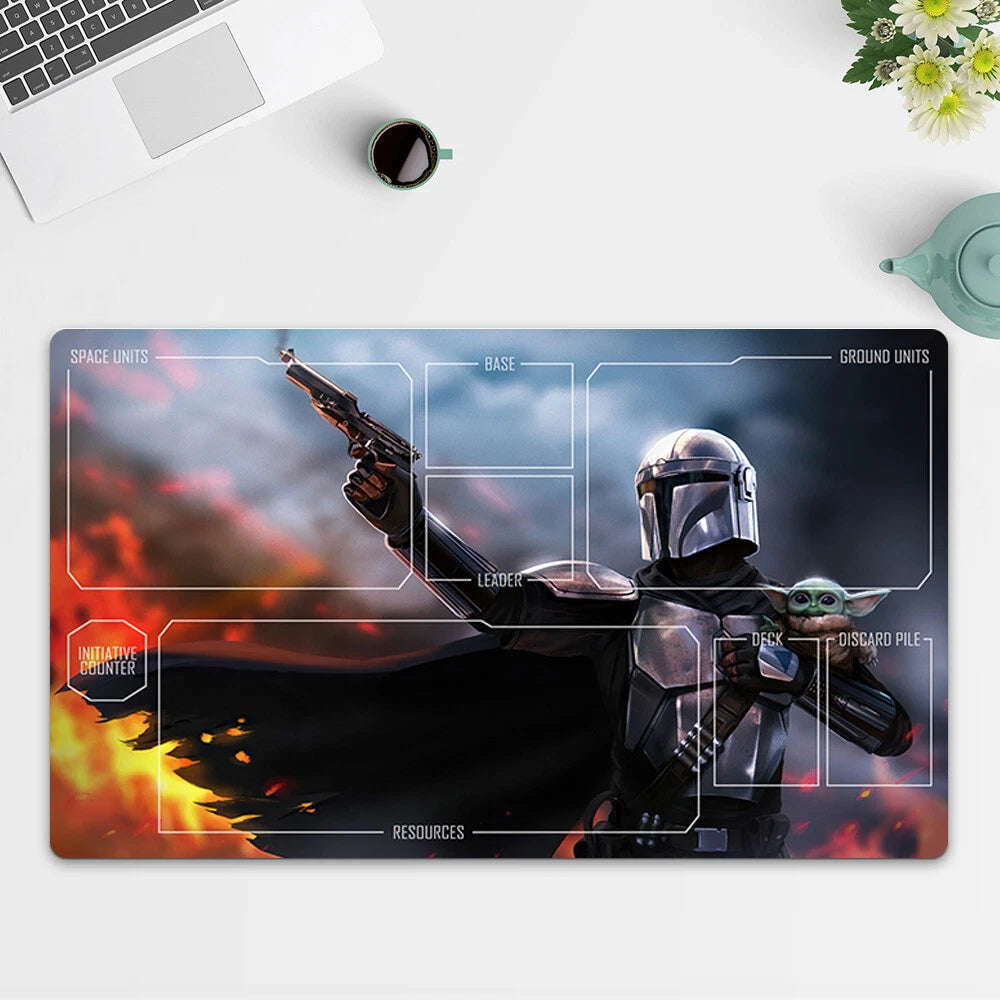 Playmat Boba Fett TCG Starwars : Unlimited Trading Card Game Play Mat Free Bag