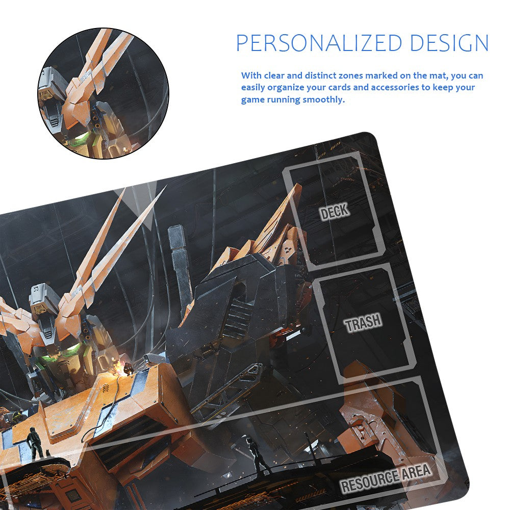 Gundam Playmat Suitable for GCG , includes Storage Bag, 24 x 14 inches (1264901)