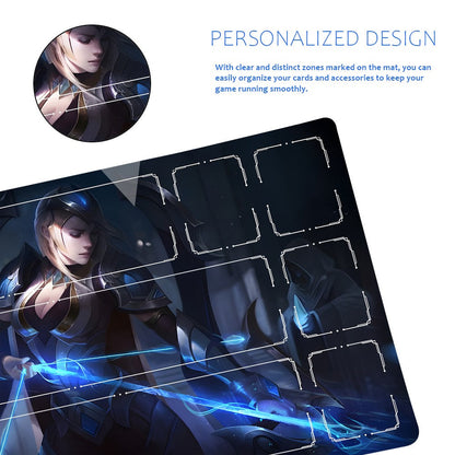 Ashe - League Of Legends Riftbound Playmat 24x14 in + Free Storage Bag